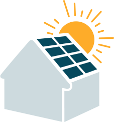Maison soleil pictogramme